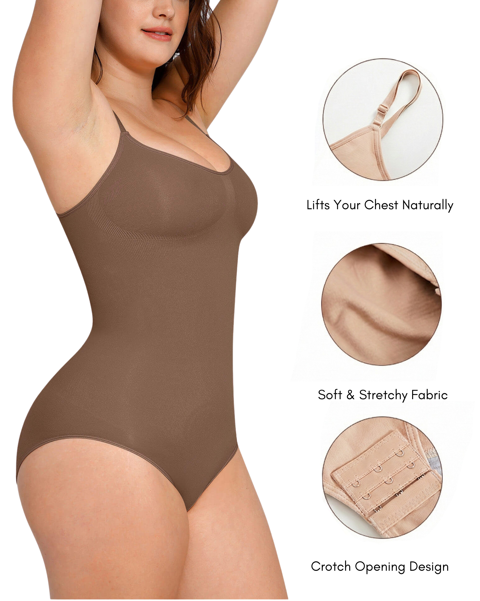 MYSHAPI™ seamless sculpting shapewear bodysuit – view 3