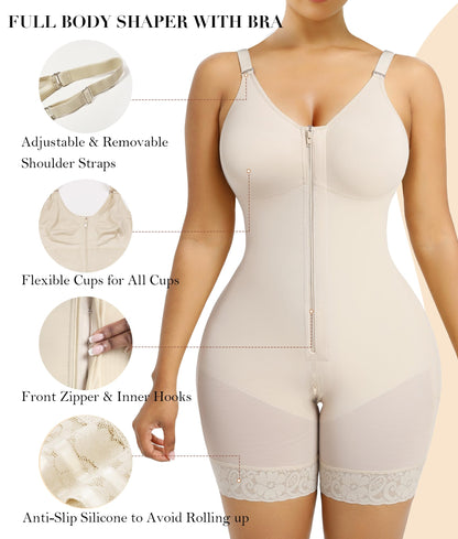 MYSHAPI™ Colombian faja full body shaper bodysuit – view 11