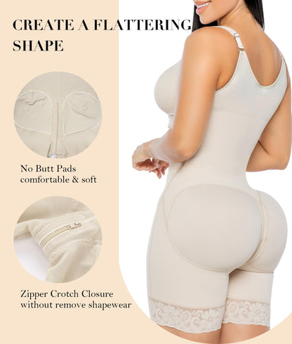 MYSHAPI™ Colombian faja full body shaper bodysuit – view 12