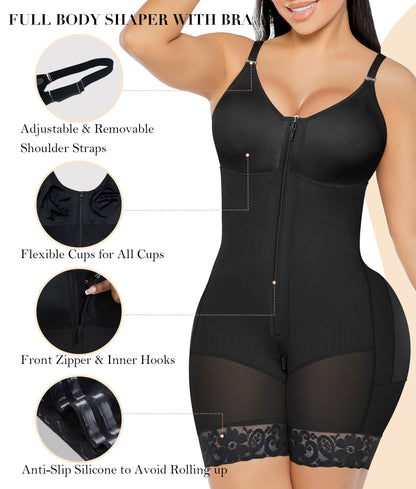 MYSHAPI™ Colombian faja full body shaper bodysuit – view 5